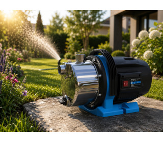 Kerti szivattyú 1000w 3500L/H-Rozsdamentes acélból készült szivattyúház Güde GP 1045 E