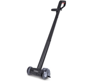 Elektromos fugatisztító- gyomirtó kefe JCL150 scheppach 150 W teljesítmény, 5 mm-es kefe szélesség, kefe átmérője 110 mm, kefe sebessége 1300 perc-1, drótkefével és nejlonkefével együtt