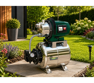 Házivízmű HWW 3700 Inox, 3700 l/h, 650 W, 4,2 bar-Rozsdamentes acél szivattyúház és tartály