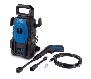 Sterimó nagynyomású mosó - 3 m tömlő | 110 bar | Átfolyási sebesség: 390 l/h | 1400 W-Scheppach HPC1400