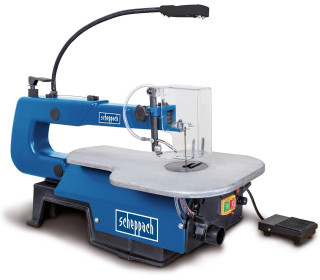 Asztalidekopir-Lombfűrész-Scheppach DECO-XL-lábkapcsolóval - 230-240V 50Hz 125W