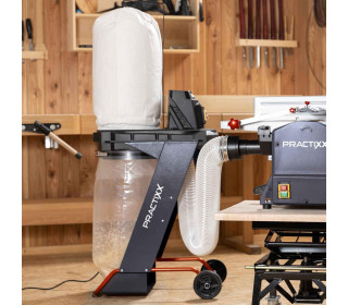 Forgácselszívó rendszer - 75 literes térfogat | 550W | Levegőteljesítmény 1150m3/h | 4 részes készlet-PX-AS-550 Practixx