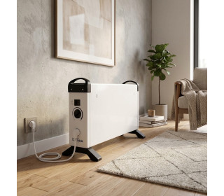 Güde GKH 2000 konvektor (2 kW fűtőteljesítmény, 3 fűtési fokozat (0,75/1,25/2 kW), folyamatos termosztát, 45 m³ max. helyiségfűtési kapacitás