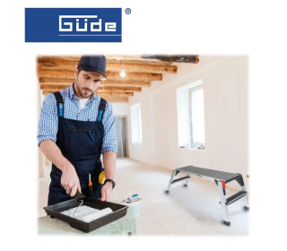Alumínium munkaállvány, állólétra, fellépőpad, 150 kg-ig, 960 x 300 mm, munkalépcső- Güde GAAP 960