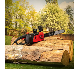 Scheppach elektromos láncfűrész CSE2700, 2700 W teljesítmény, 44 cm-es vágási átmérő, 455 mm-es ProCut penge és lánc, automatikus lánckenés, kézvédő beépített láncfékkel, szerszám nélküli láncfeszítés