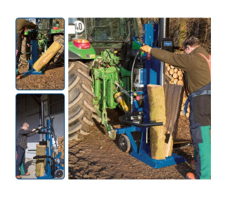 Rönkhasító HL2550GM Scheppach - 25t | 400V-os elektromos és kardántengely hajtás | Fa mérőeszköz 110 cm-ig | Kerekes eszköz