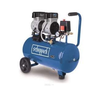 Csendes 2 hengeres Kompresszor -24 l | 1100W | 8 bar | 66 dB (A) halk | Olajmentes és alacsony karbantartási igény | Szívóteljesítmény 162 l/perc | Csendes kompresszor